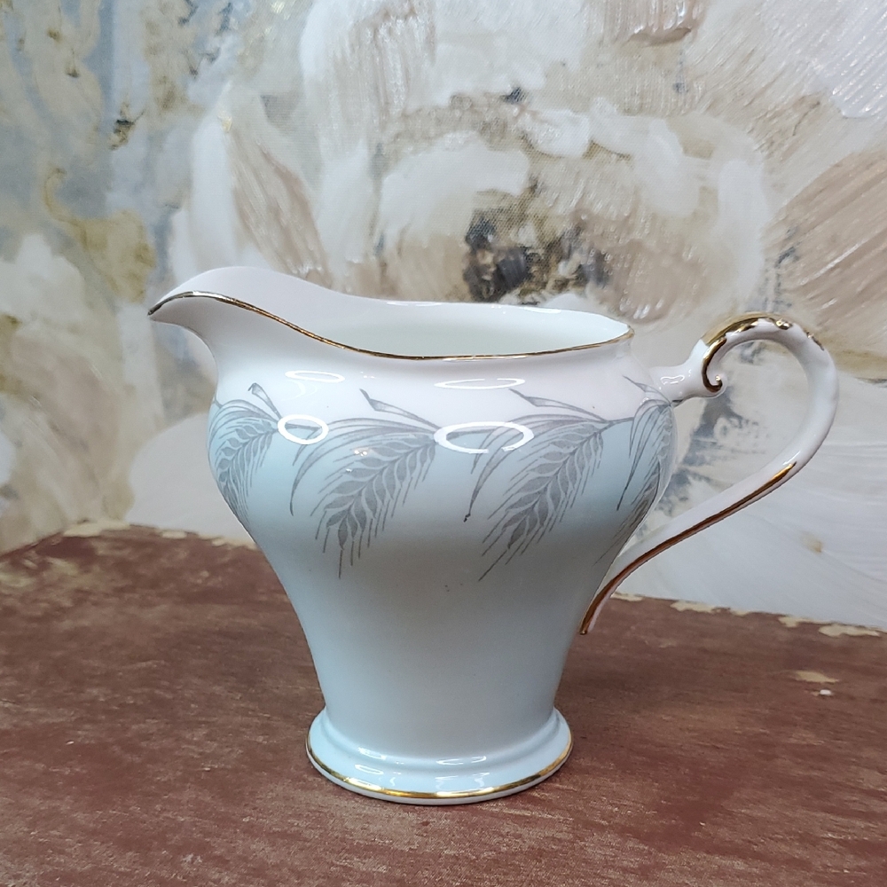 Aynsley Blue Wheat Bone China Creamer Jug